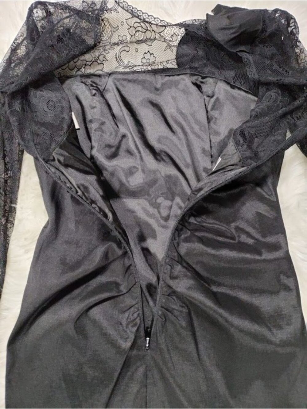 Vintage Jessica McClintock Lace Taffeta Ruched Mini Prom Dress 10 - Picture 5 of 15